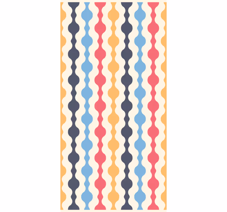 Vintage wallpaper in colorful retro lines - TenStickers