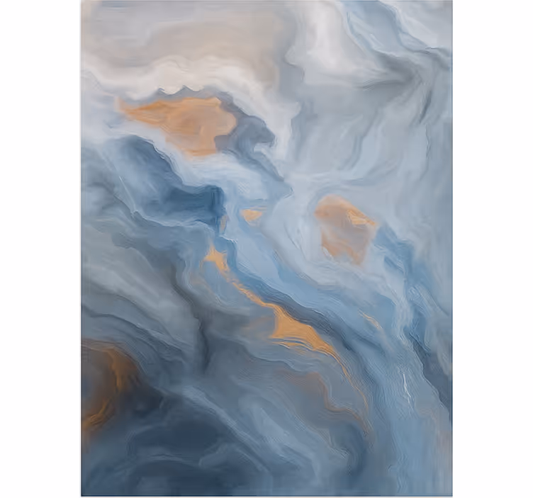 Marble wallpaper in amber-blue shades - TenStickers