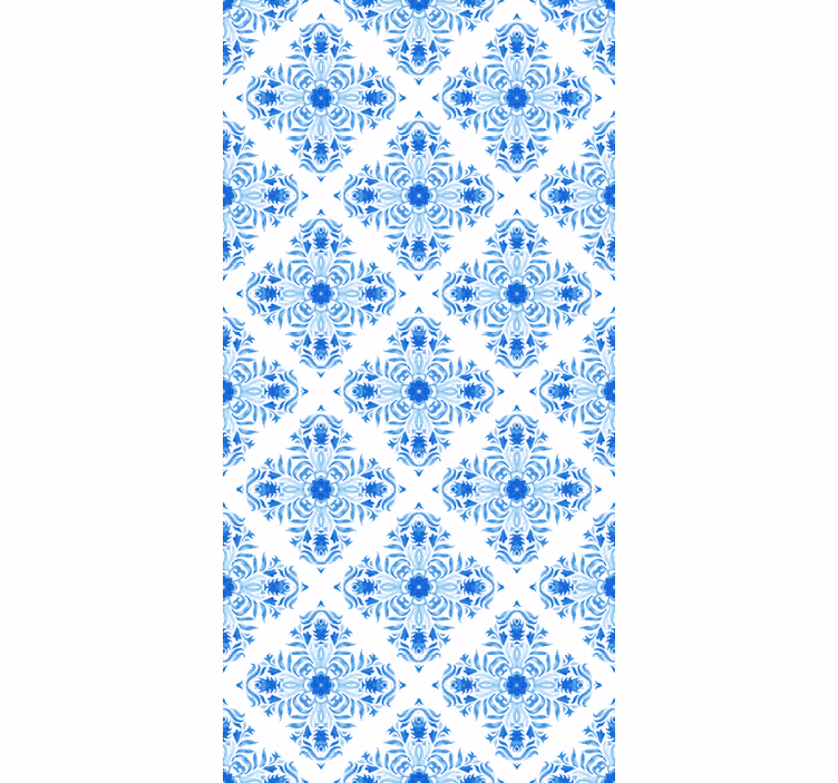 Tile wallpaper fontaine blue tile effect - TenStickers