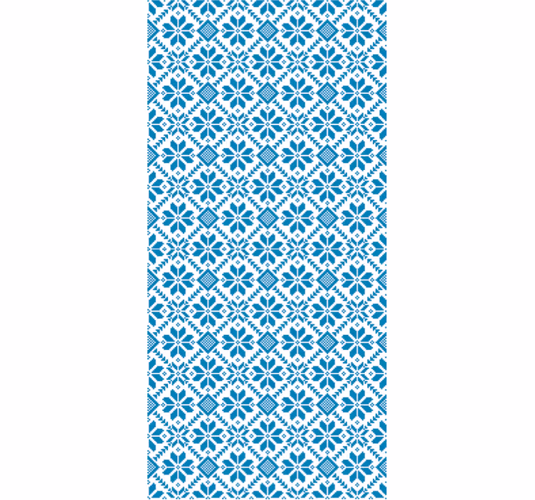 Tile wallpaper blue tile pattern - TenStickers
