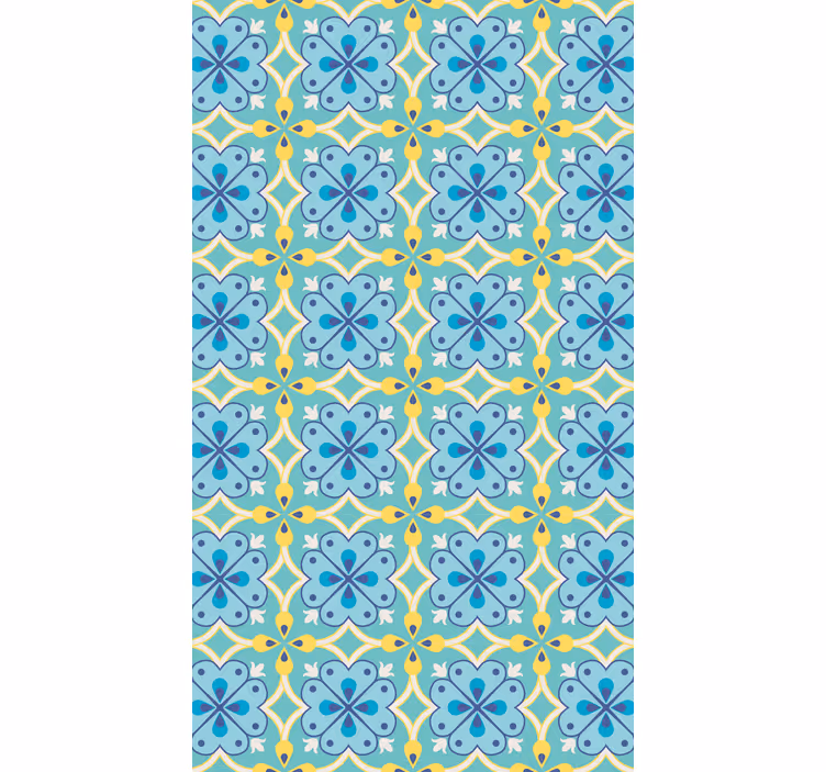 Blooming elements tile wallpaper - TenStickers