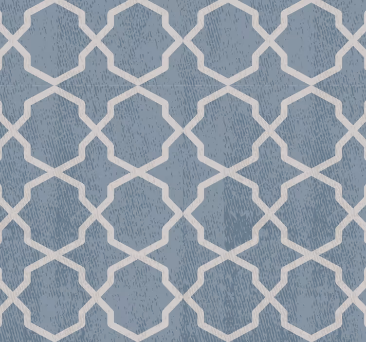 Tile wallpaper geometric blue pattern - TenStickers