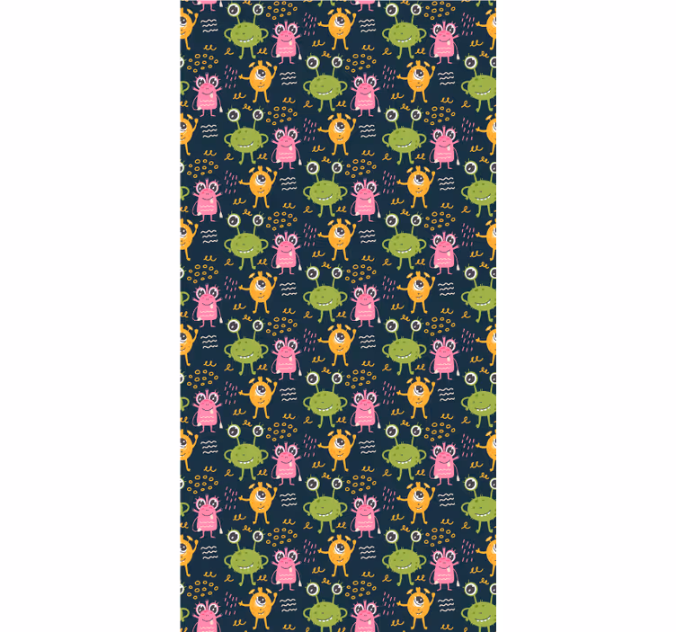 Kids wallpaper funny colorful aliens design - TenStickers
