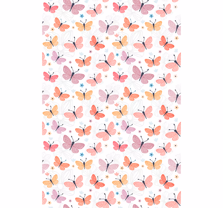 Kids wallpaper butterfly design - TenStickers