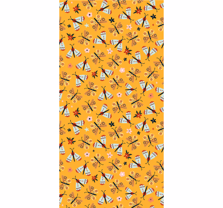 Kids wallpaper yello traditional design - TenStickers