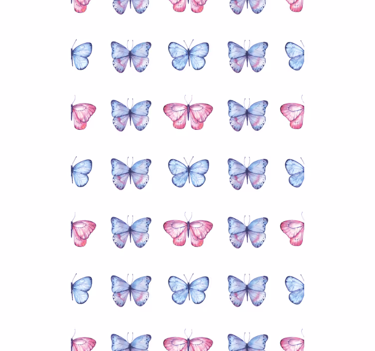 Kids wallpaper in blue and pink wings - TenStickers