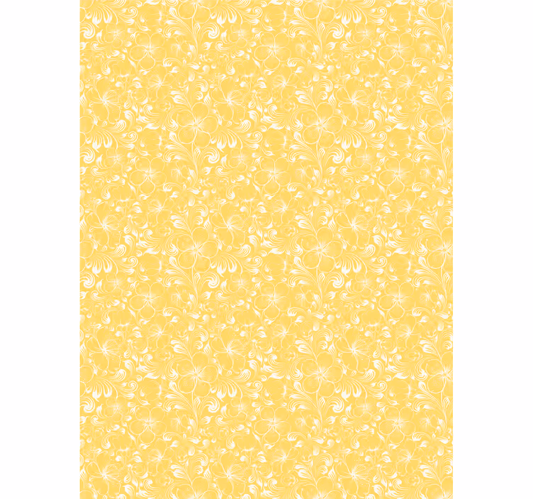 Hallway wallpaper with delicate yellow pattern - TenStickers