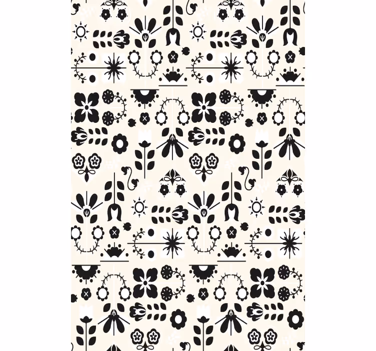 Hallway wallpaper charming floral designs - TenStickers