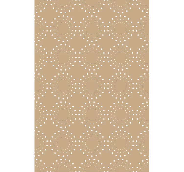 Scandinavian wallpaper light beige with white circles - TenStickers