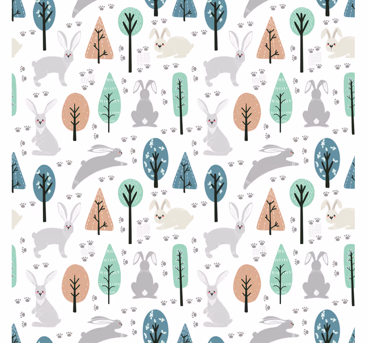 Scandinavian wallpaper nordic forest wildlife - TenStickers