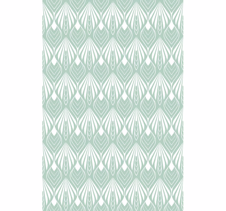 Scandinavian wallpaper pastel green leaves design - TenStickers