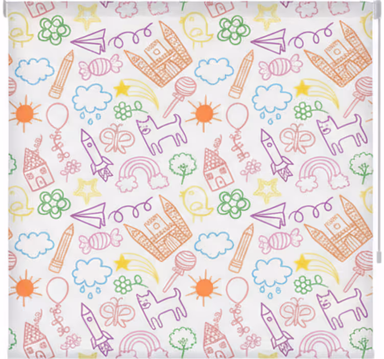 Scandinavian wallpaper playful doodle design - TenStickers