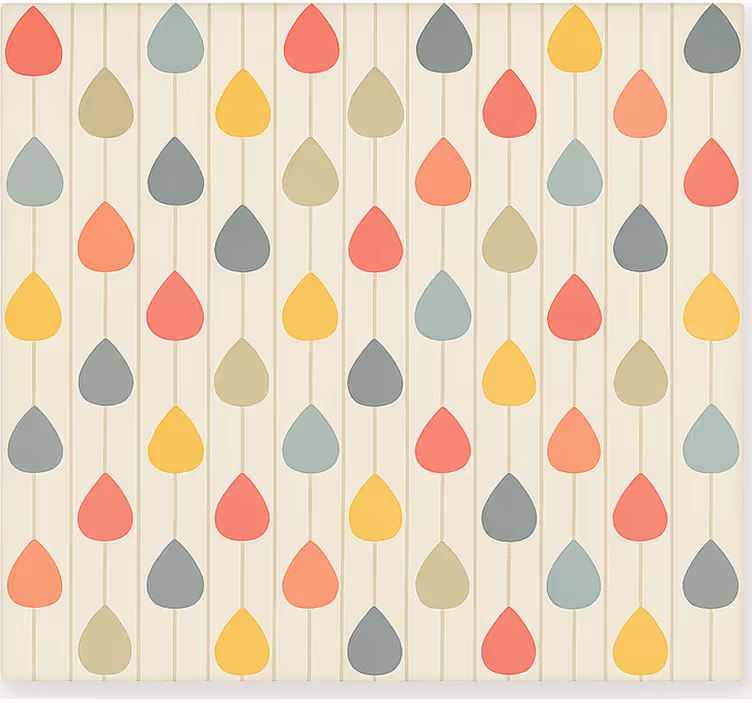 Scandinavian wallpaper colourful cascading raindrops - TenStickers