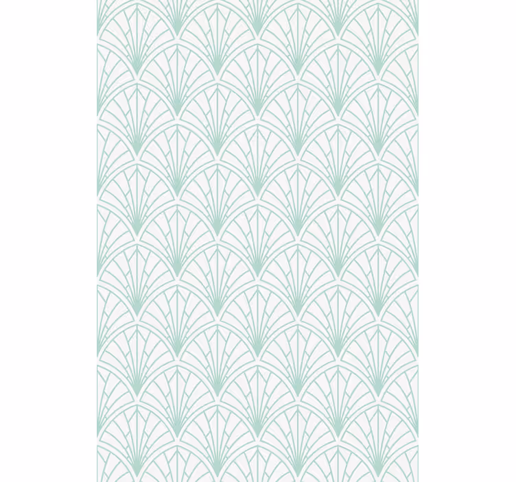 Texture pattern wallpaper geometric green leaf design - TenStickers