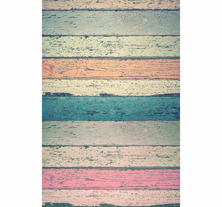 Rustic wallpaper in faded light wood design - TenStickers