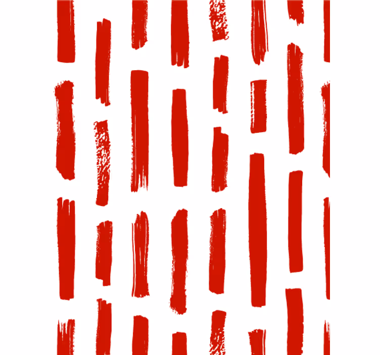 Living room wallpaper red and white stripe - TenStickers