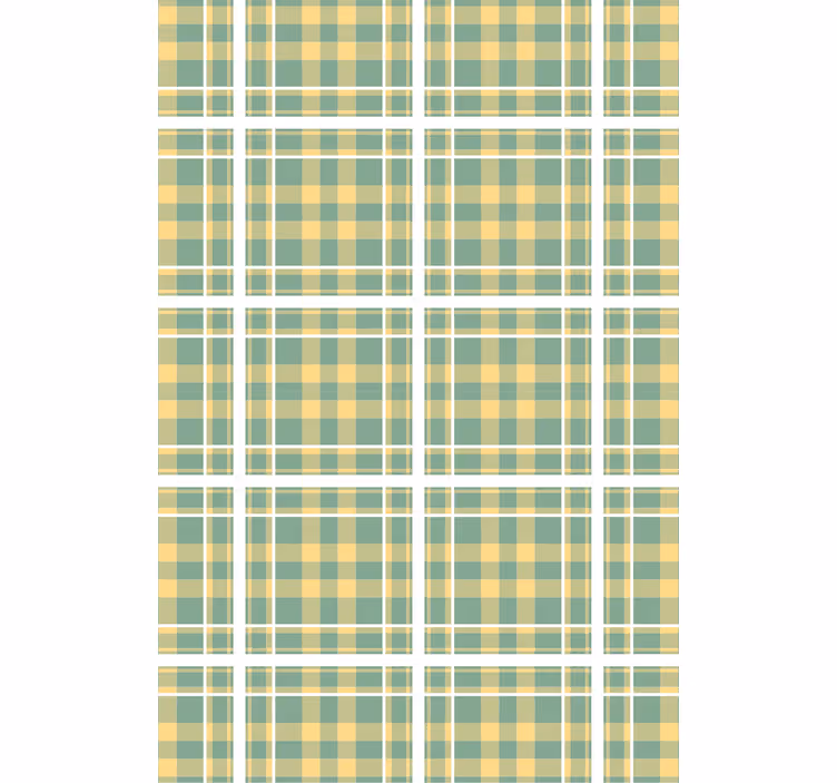 Living room wallpaper checkered pattern fabric - TenStickers