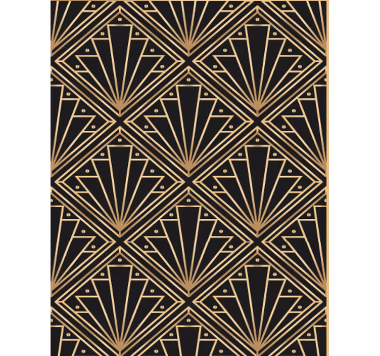 Living room wallpaper with art deco design - TenStickers