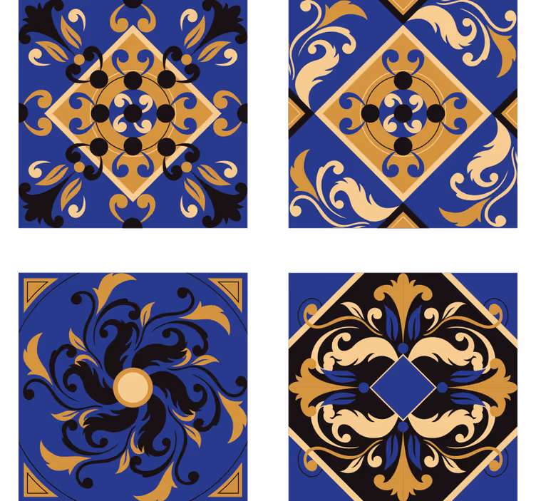 Tile wallpaper with decorative tiles - TenStickers