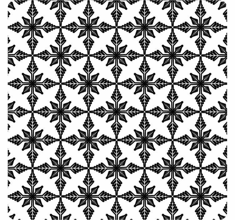 Tile wallpaper antiqued black and white design - TenStickers