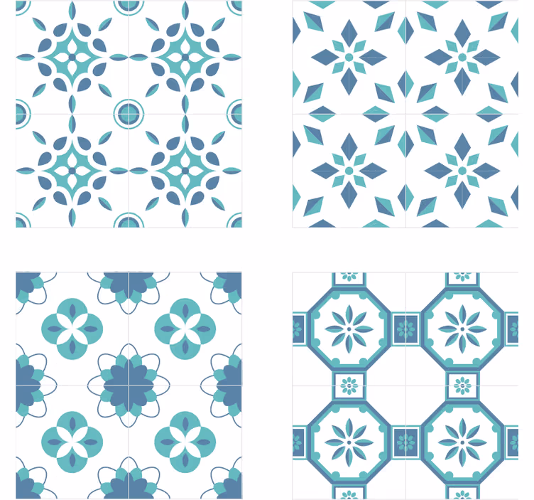 Tile wallpaper elegant tiles - TenStickers