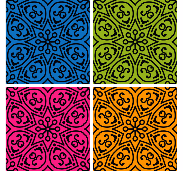 Tile wallpaper mandala designs - TenStickers