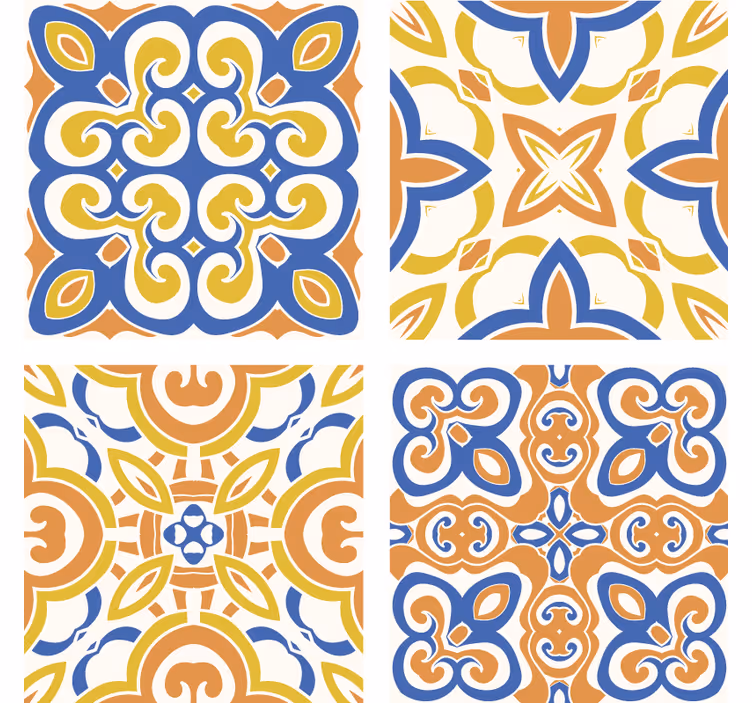 Tile wallpaper sicilian tiles - TenStickers