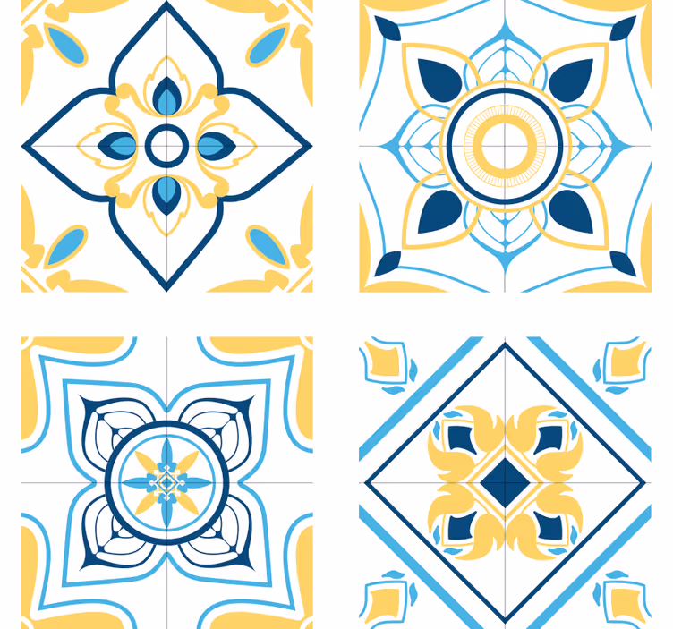 Tile wallpaper geometric tile designs - TenStickers