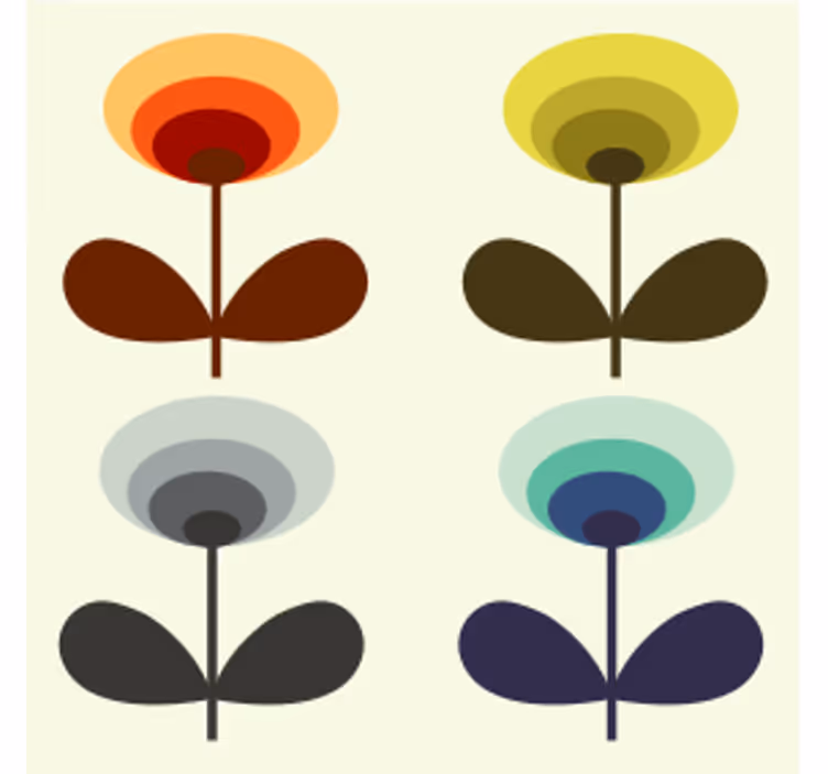 Vintage wallpaper 70s retro design - TenStickers
