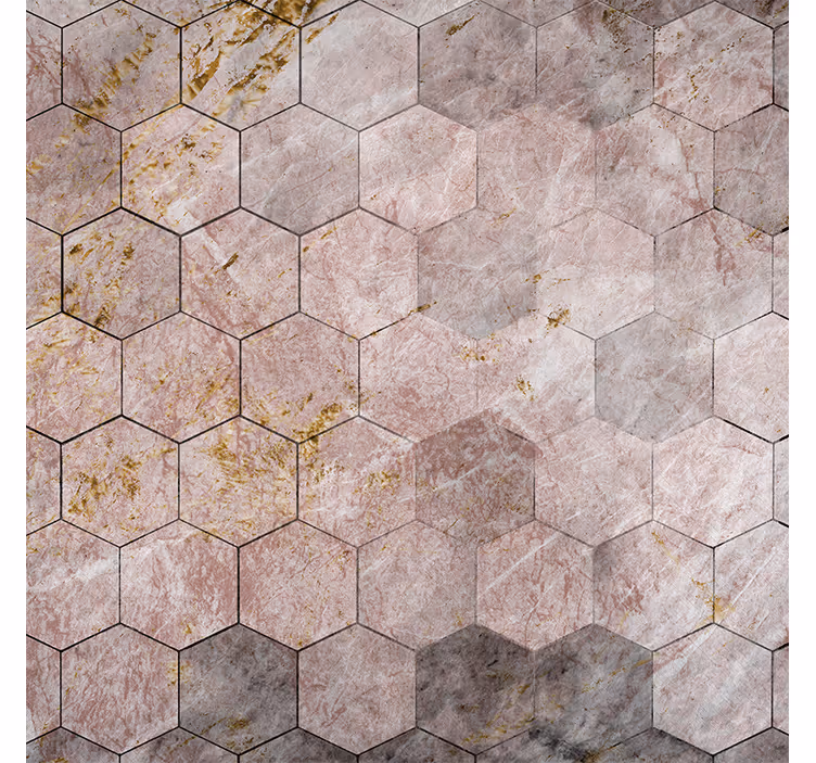 Vintage wallpaper hexagonal pattern with ombre effect - TenStickers