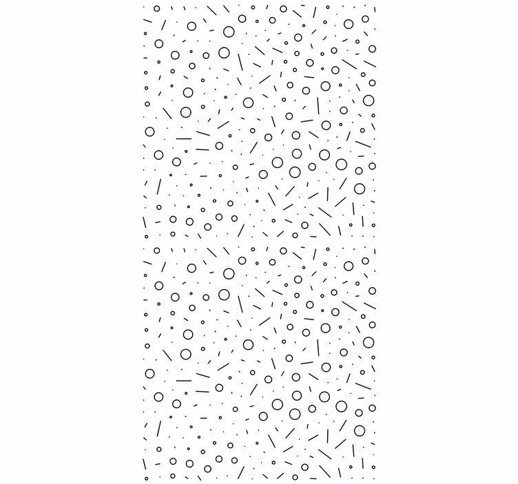 Modern wallpaper with black and white shapes pattern - TenStickers