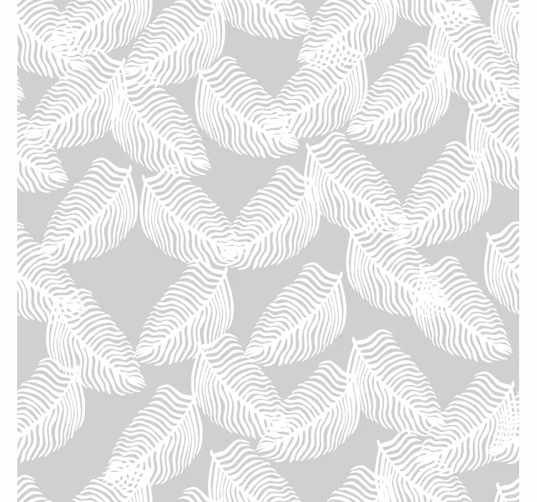 Modern wallpaper in grey minimalist floral design - TenStickers