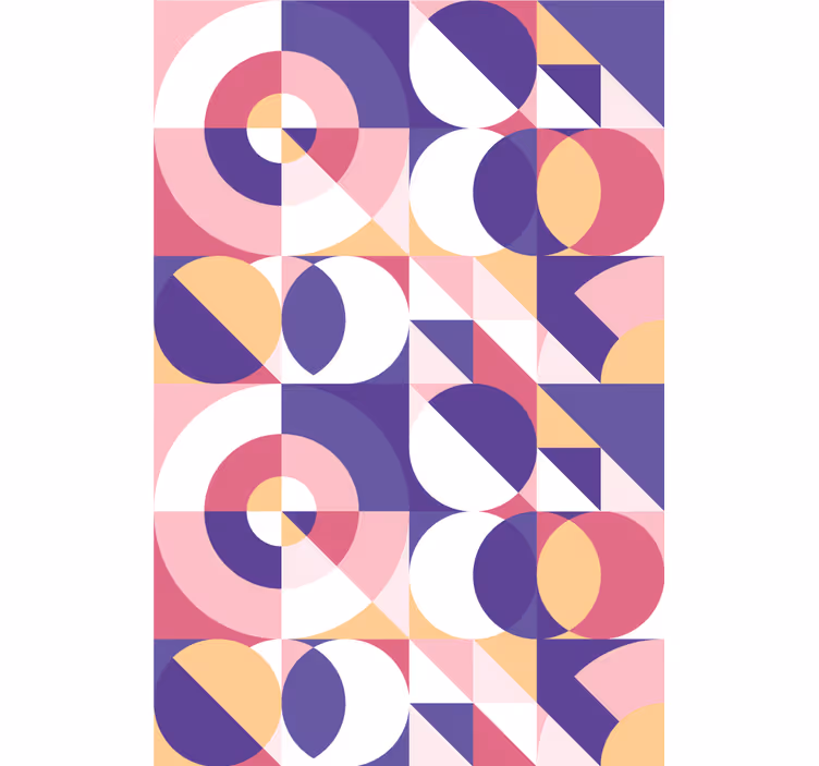 Modern wallpaper geometric circles design - TenStickers