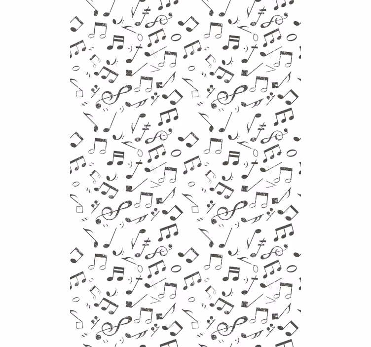 Kids wallpaper musical notes flowing design - TenStickers