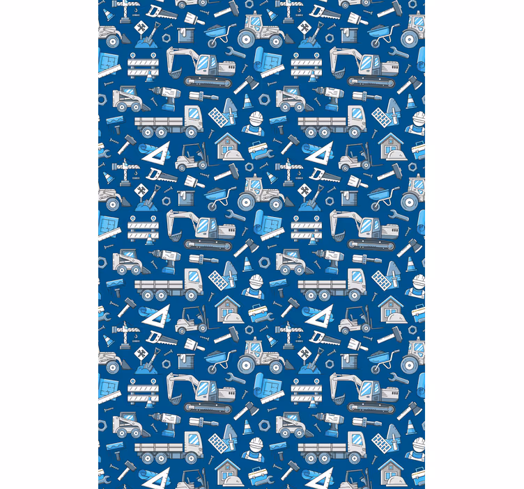Kids wallpaper construction theme - TenStickers
