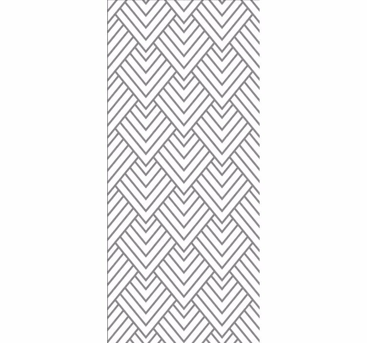 Bathroom wallpaper in grey chevron design - TenStickers