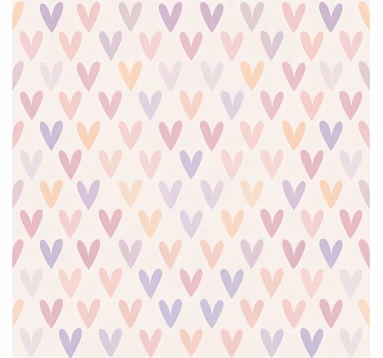 Teenager wallpaper pastel heart design - TenStickers