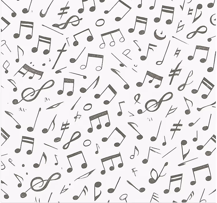 Teenager wallpaper music notes pattern - TenStickers