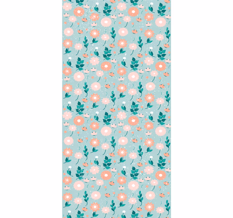 Teenager wallpaper peach-colored blossoms - TenStickers