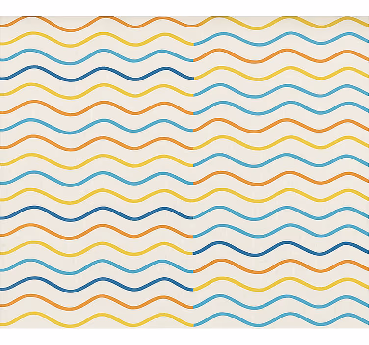 Teenager wallpaper in colorful wavy lines - TenStickers