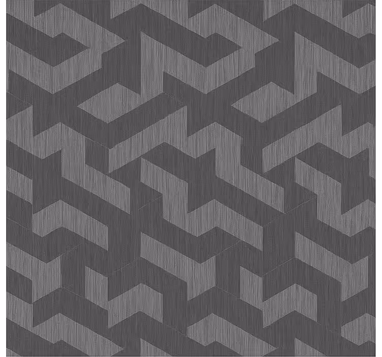 Teenager wallpaper in geometric dark shapes - TenStickers