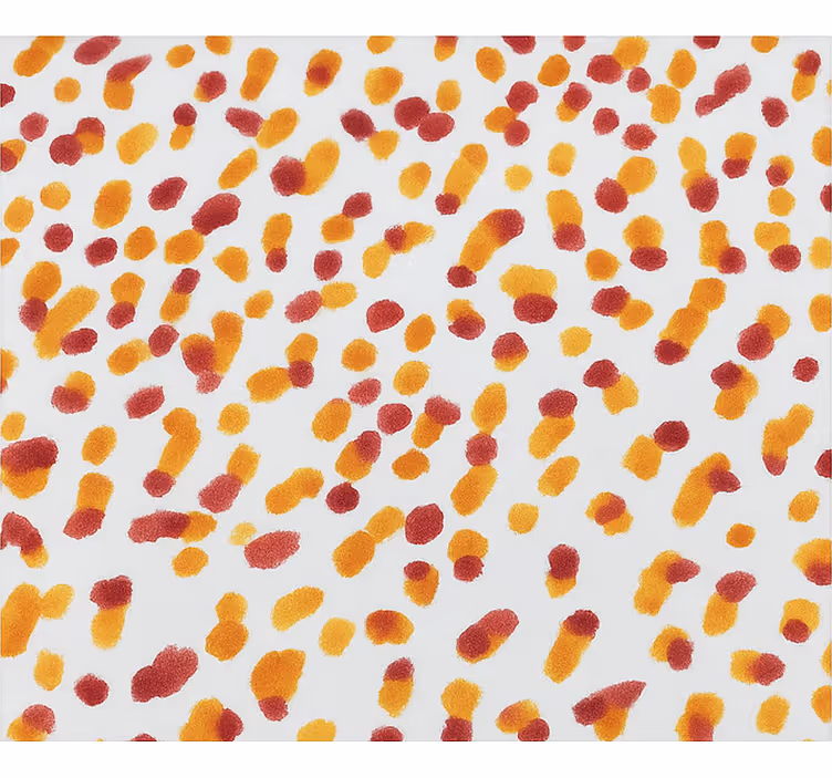 Teenager wallpaper orange and red dots design - TenStickers