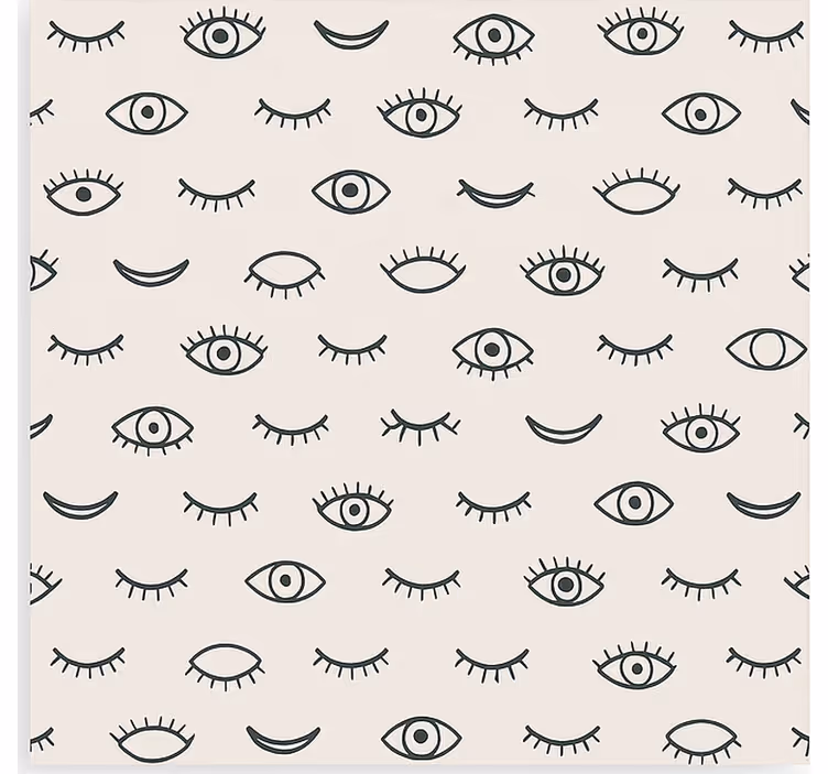 Teenager wallpaper eyelash eye design - TenStickers