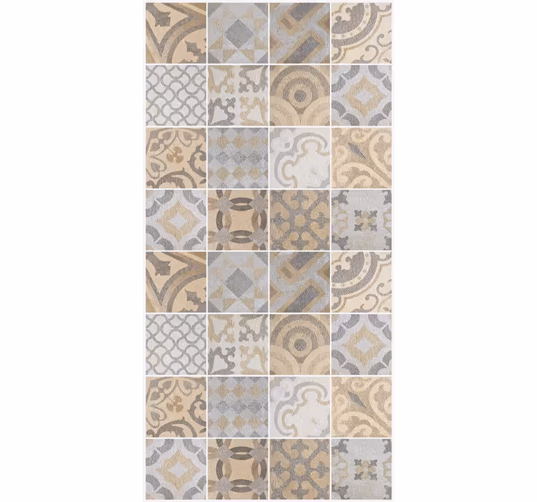 Kitchen wallpaper cement orange - TenStickers