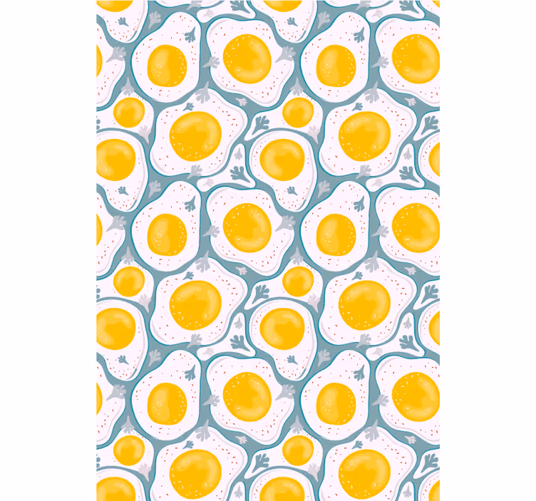 Kitchen wallpaper sunny egg design - TenStickers