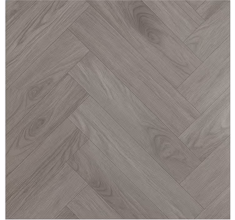 Living room wallpaper woodward taupe herringbone pattern - TenStickers