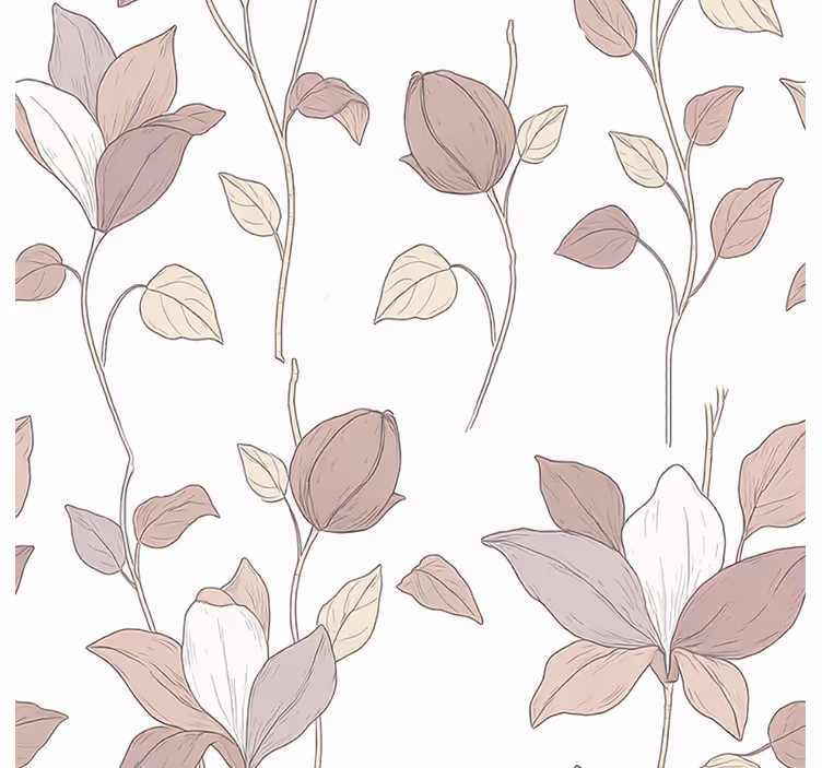 Master bedroom wallpaper in pink floral design - TenStickers