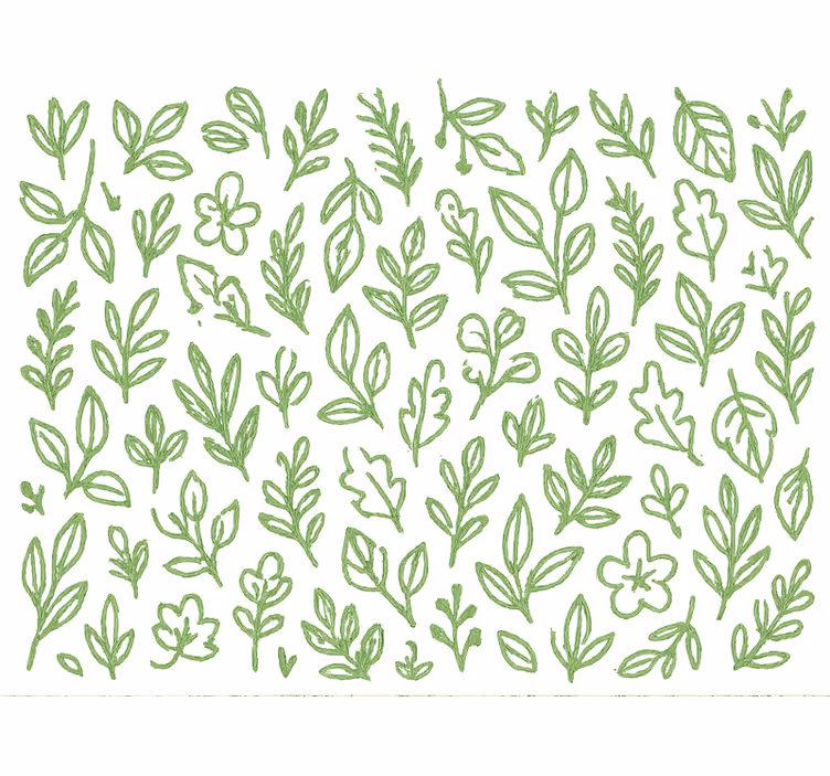 Kids wallpaper botanical green - TenStickers
