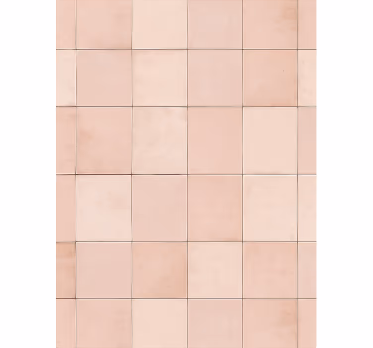 Kitchen wallpaper in pink tile pattern - TenStickers