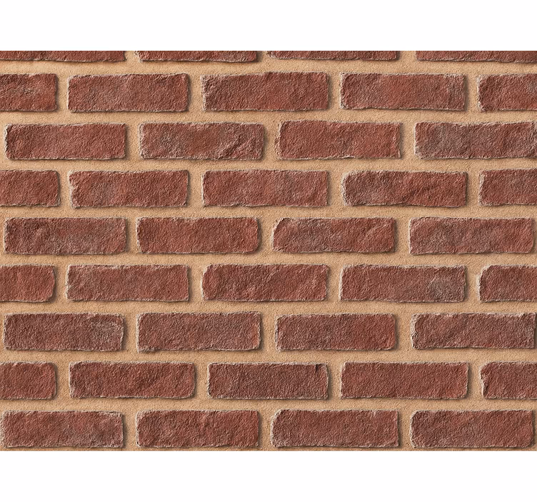Brick wallpaper weathered red brick - TenStickers